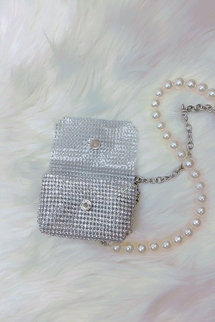 Pearl and Swarovski mini bag