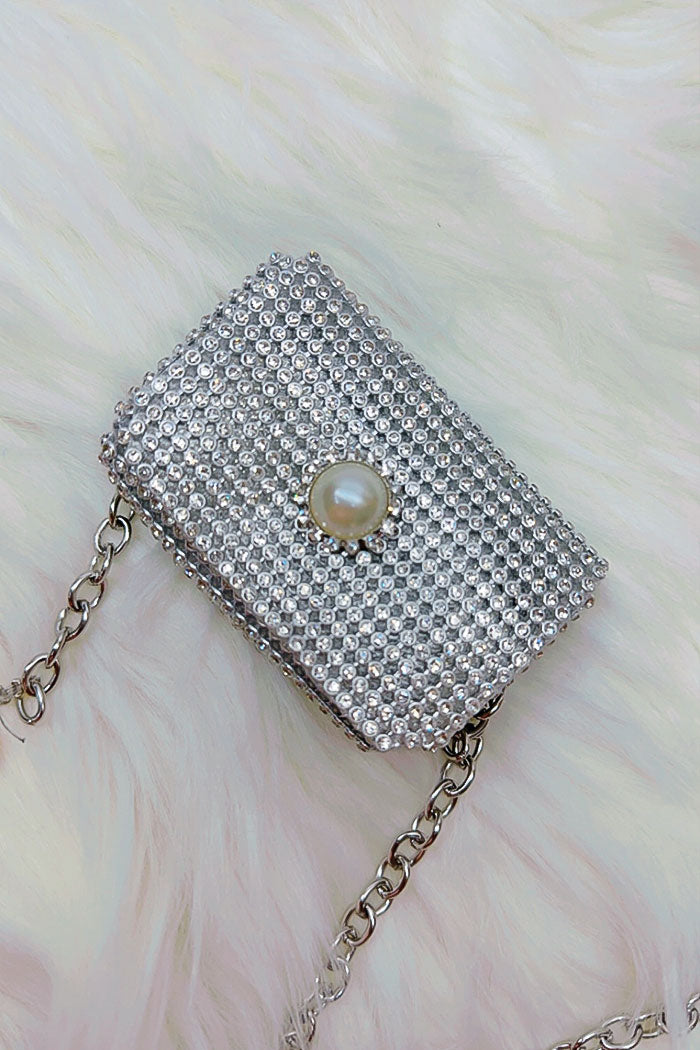 Pearl and Swarovski mini bag