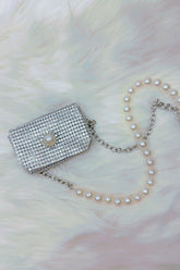 Pearl and Swarovski mini bag