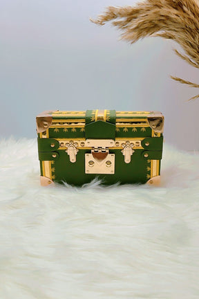 Vintage Box Clutch- Artichoke Green