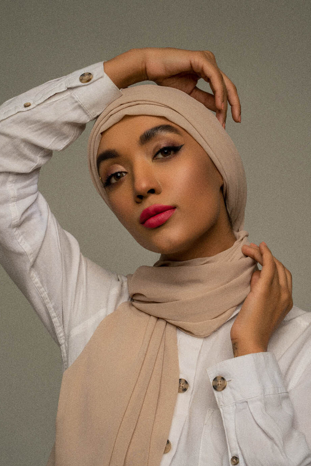 Luxury Chiffon Hijab - Mink