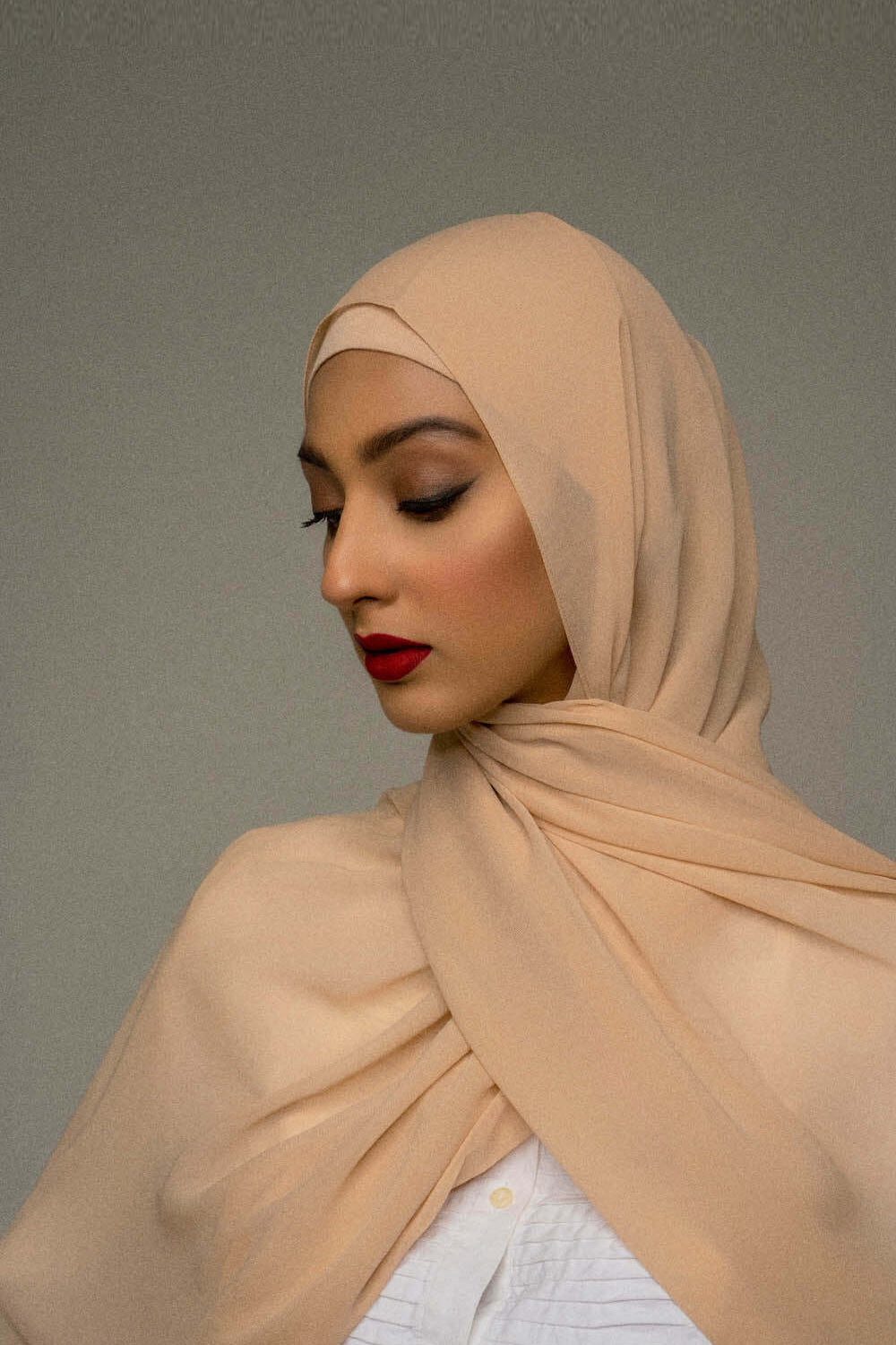 Luxury Chiffon Hijab - Latte