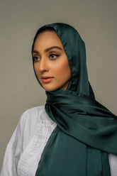 Premium Silk Hijab - Evergreen