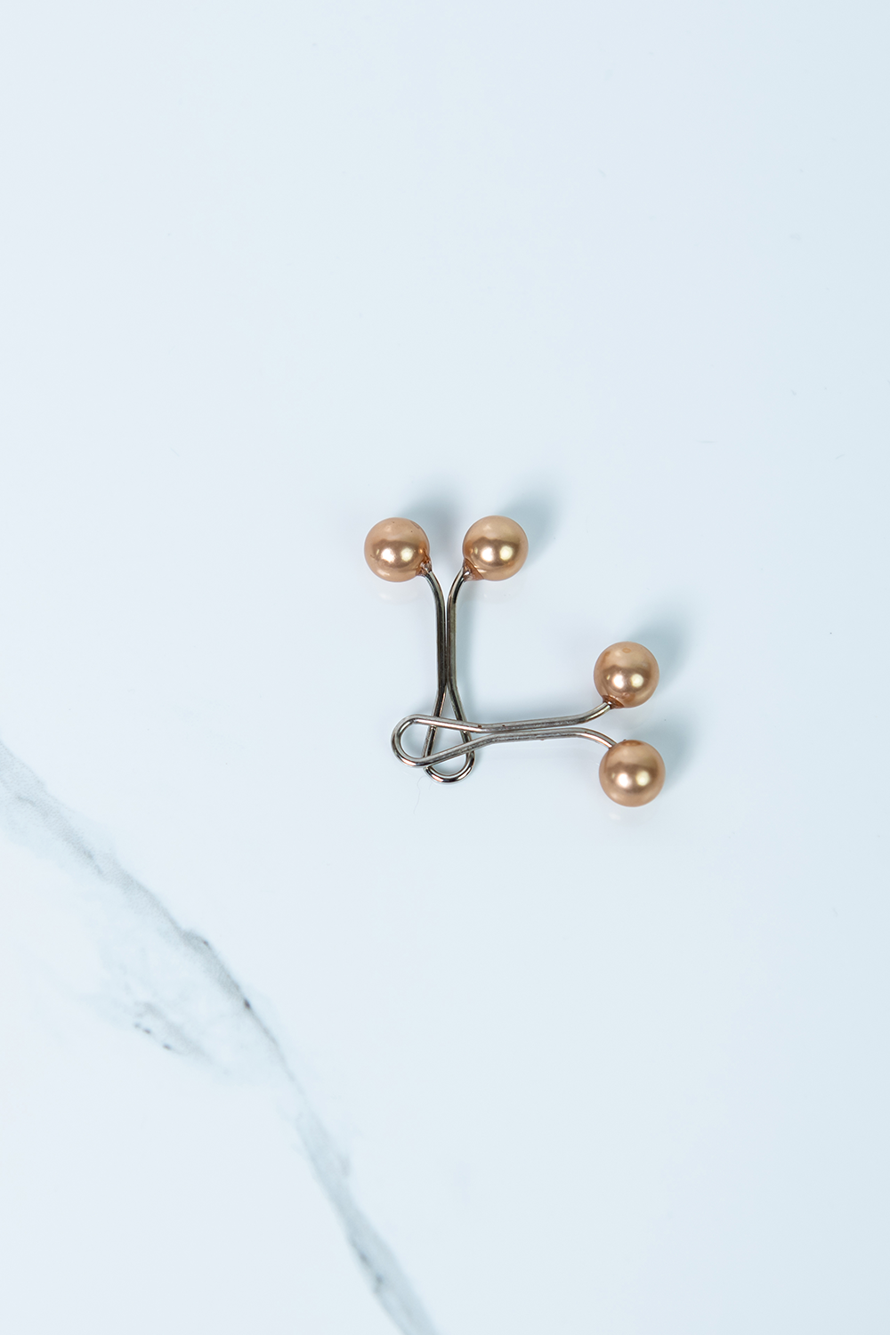 Pearl Hijab Pins - Champagne