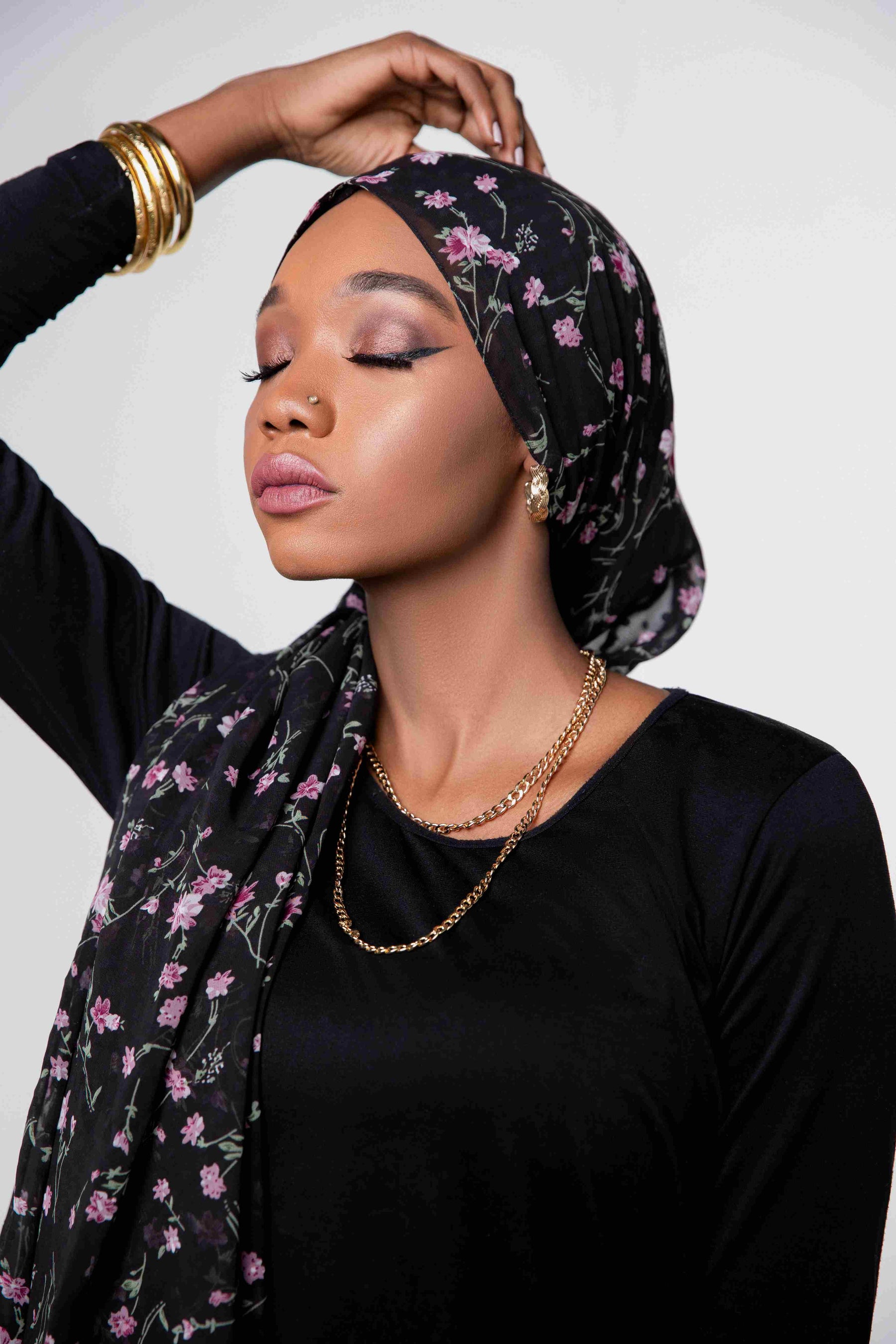 Jacobean Bloom - Printed Chiffon Hijabs