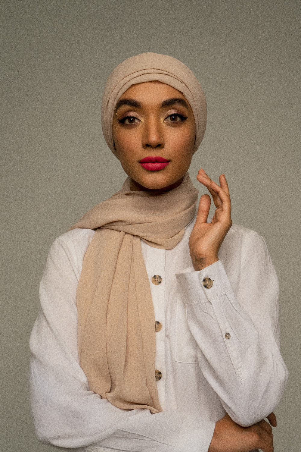 Luxury Chiffon Hijab - Mink