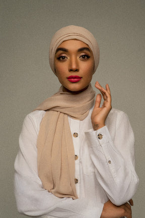 Luxury Chiffon Hijab - Mink