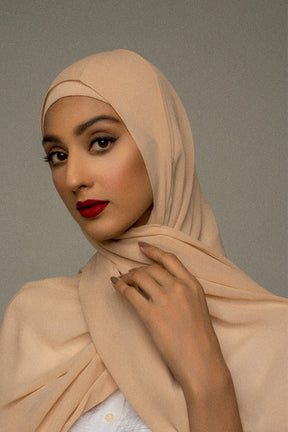 Luxury Chiffon Hijab - Latte