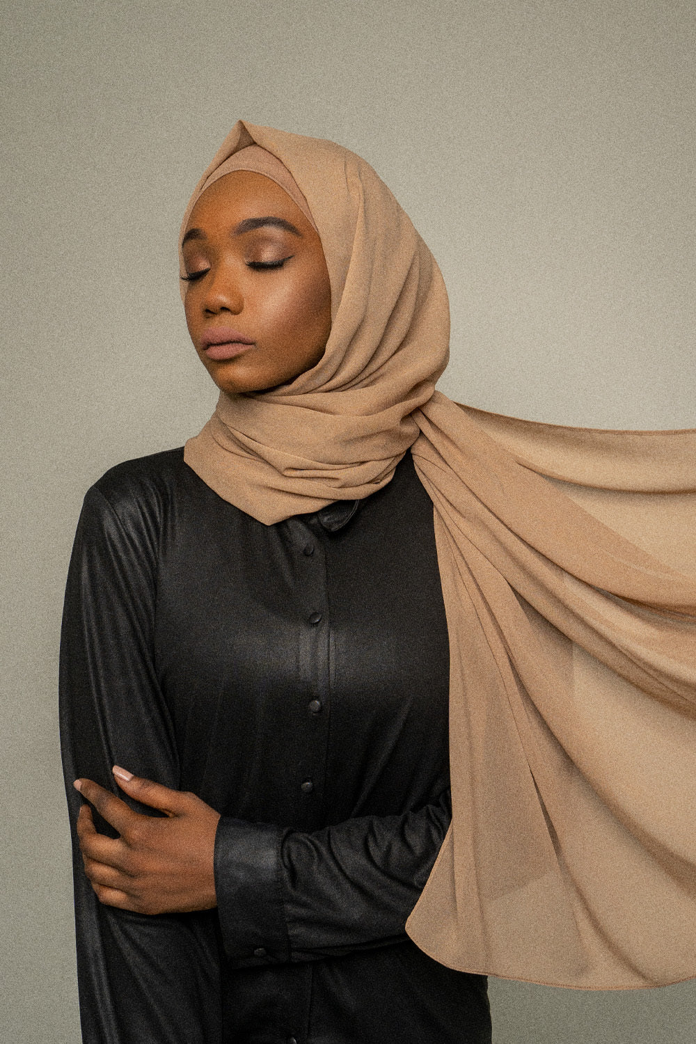 Luxury Chiffon Hijab - Sand