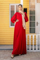 Ruby Orchid - Pleated Georgette Dress