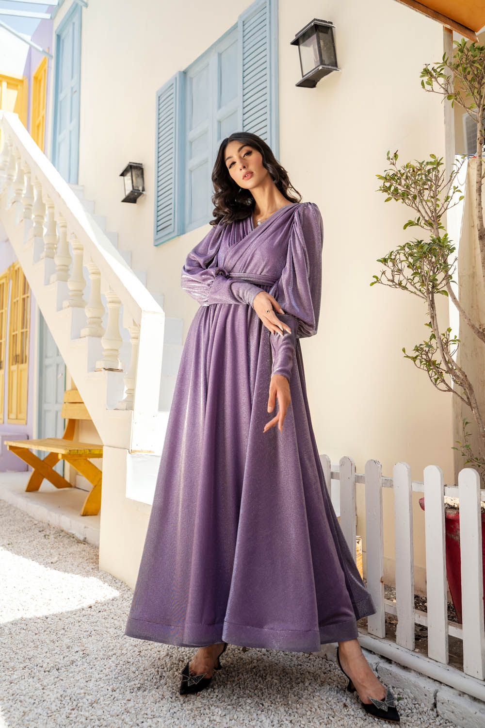 Purple Fortune - Long Dress