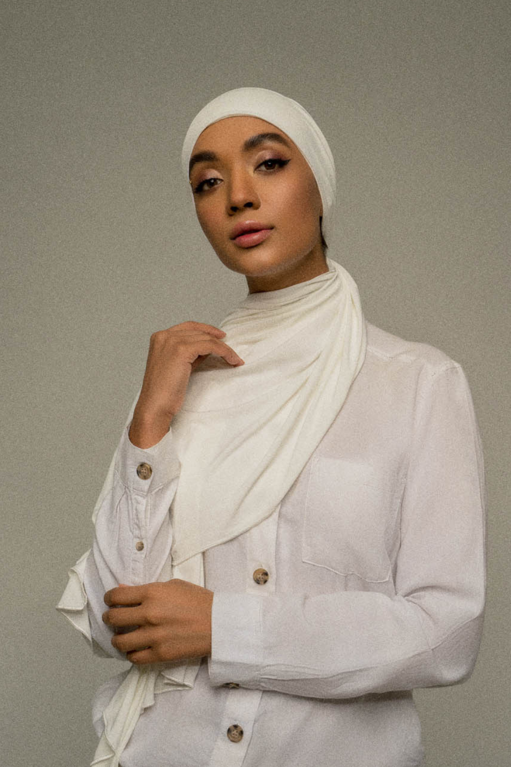 Jersey Hijab - White